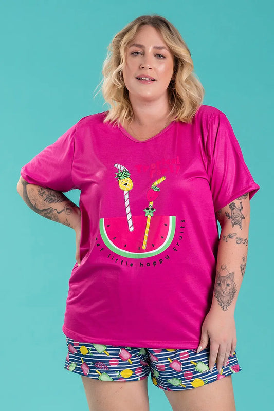 Women's Pajamas Plus Size Tropical Watermelon